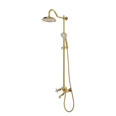 copper shower set in golden color