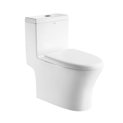 Elongate toilet water closet for bathroom